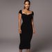 European And American Ins-style 2026 Summer Hot-selling Women's New One-shoulder Ribbed Long Slim-fit Dress, Wholesale_ecoleips.com
