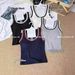 New European And American Style Sexy Wide-strap Color-blocking Camisole For Women Chest Pads, Trendy Patchwork Inner Top_ecoleips.com