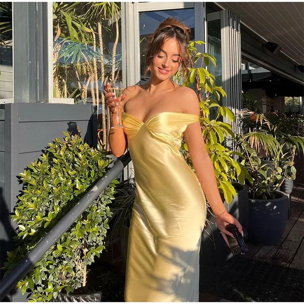 Women’s Clothing Autumn Women's Dress Temperament Elegant Satin Backless Sleeveless Party Maxi Dress_ecoleips.com