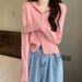 High-End 2026 Pre-Spring Double Zipper Lapel Knitted Cardigan Women's Spring And Autumn Sweater Jacket Shoulder Top Wome_ecoleips.com