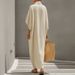 Summer Holiday Bohemian Long Dress Women's Sexy Stand Collar Button Elegant Party Dresses Spring Batwing Sleeve Loose Maxi Dress_ecoleips.com