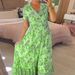 New High-elasticity Foreign Trade Women's V-neck Printed Beach-style Dress For In The European And American_ecoleips.com