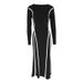 AC582 Fashion 2025 Autumn Style Street Trend Women's Pullover Round Neck Dress Factory Wholesale_ecoleips.com