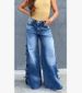 Women's Elegant Wide Leg Jeans Fashionable Versatile American Street Style_ecoleips.com