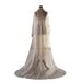 Manzhen Long Waltz Bridal Veil European American Style Pearl Soft Net with Hair Comb Versatile Wedding Headdress V172_ecoleips.com