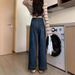 High-Waisted Wide Leg Jeans For Women – Flowy Straight Denim Pants (S-2xl, Dark Blue & Light Blue, Non-Stretch Cotton)_ecoleips.com