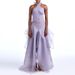 Elegant Ruffles Spliced Irregular Hem Party Dress Sexy Halter Sleeveless Luxury Gowns Female Fashion High Waist Solid Long Dress_ecoleips.com