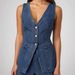 Women's Sleeveless High-Waisted Pant Set With Denim Shorts Spring/Autumn Summer Collection Regular Size_ecoleips.com
