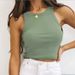 Women's Solid Color Sleeveless Vest T-Shirt Fashionable Versatile Top for Spring Summer_ecoleips.com