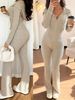 Women's Clothing Slim Fit Pant Set Casual Zipper Top And Pants Comfortable Autumn Winter Outfit_ecoleips.com
