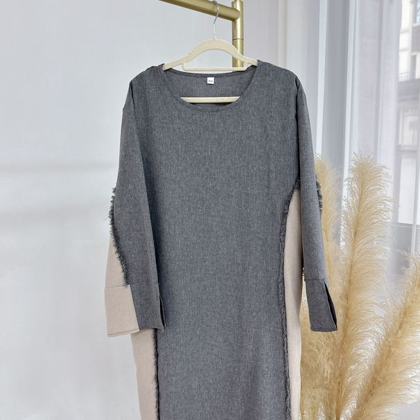 Loriya2025 Fashion Patchwork Dubai Turkey Elegant Robe LR897+LR898_ecoleips.com