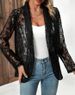 Women's Clothing Solid Color Lace Shirt Jacket Spring Summer Fashion Elegant England Style Regular Fit Blouse_ecoleips.com