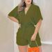 2026 Spring/Summer New European And American Cross-Border Women's Clothing Best-Seller Casual V-Neck Jumpsuit_ecoleips.com