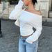 Voya Women's High Cold Imperial Style T-shirt For Spring And Summer 2026, New Style, One Cut Collar Style Top_ecoleips.com