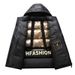 Unisex Metallic Black Short Puffer Jacket - 550fp Duck Down, Windproof & Thermal, Shiny Outer Shell For Winter (S-3xl)_ecoleips.com