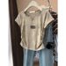 Women's Slim-Fit Cotton T-Shirt - Short Sleeve Crew Neck Top With Waist-Defining Design For Casual & Chic Style_ecoleips.com
