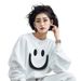 Women's Winter Fleece Lined Thickened Long Sleeved T-Shirt Pure Cotton round Neck Pullover Loose Fit Top 320G_ecoleips.com