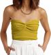 Women's Clothing Solid Color Cross Knitted Tube Top Twist Sexy Tight Vest Hot Girl Shorts Top_ecoleips.com