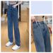 Ladies' Fashionable Narrow Straight Leg Jeans With High Waist And Slimming Effect Versatile And Fashionable Casual Pants_ecoleips.com