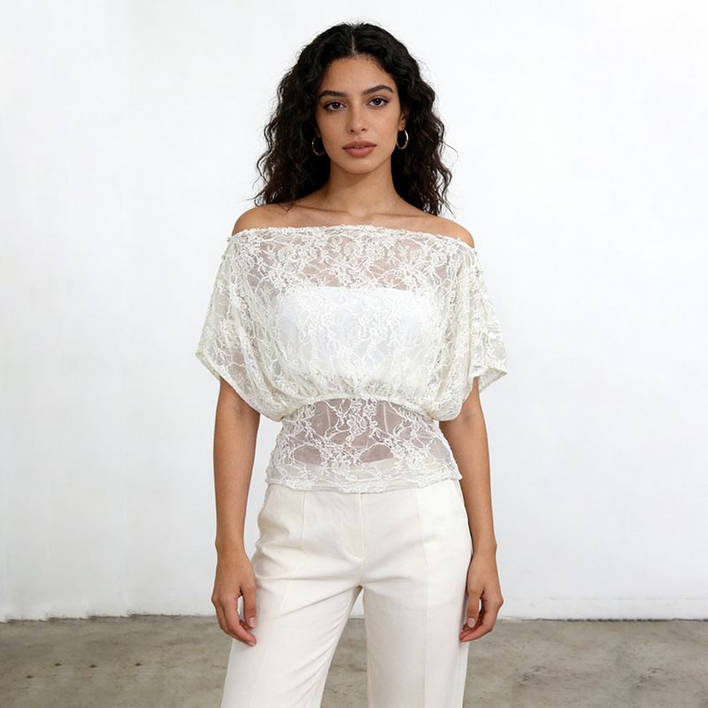 Women's Clothing Irregular Off-Shoulder Top For Women Style Sexy Lazy Design Spring Fashion Women's Clothing_ecoleips.com