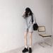 Women's Fashionable Sports Suit Set 2026 Short Sleeved T-Shirt Casual Two Piece Set High Waisted plus Size Shorts_ecoleips.com