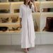 Women's Clothing New Products Summer And Autumn Urban Elegant Cotton And Linen Slim Waist Long Shirt Wide Leg Pants Suit_ecoleips.com