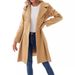 Women's Clothing Double-Breasted Pea Coat – A-Line Trench Coat With Notch Lapel & Pockets_ecoleips.com