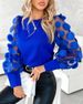 Women's Long Sleeve Fashion Round Neck Shirt Petal Sleeves Independent Station Wish Autumn Top For Foreign Trade_ecoleips.com
