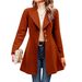 "Tailored Wool-Like Blazer Coat – Slim Fit Notch Lapel (Black/Beige/Rust) | Office To Opera Polyester Sophistication"_ecoleips.com