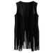 Slim slim sleeveless vest with fringe clip for women_ecoleips.com