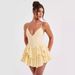 European And American Style Women's Clothing 2024 New French Sexy Deep V Backless Ruffle Strap High-end Dress For Women_ecoleips.com