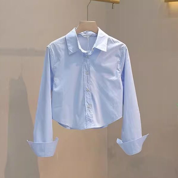 Women's Clothing Autumn New Short Long Sleeved Tops Shirts Women's Design Ladies Versatile Fashion Shirts_ecoleips.com