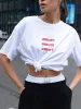 Red T-Shirt With Amore Amore Amore Print Women's T-Shirt Simple Design Summer Fashion Tee Boutique Drop Sleeve_ecoleips.com