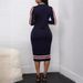 Women's Small Sized Long Sleeved Dress Zippered Retro Sexy Bodycon Casual Style Fashion_ecoleips.com