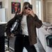Soft Velvet-Touch Jacket - Oversized Casual Blazer For Women | Versatile & Stylish (Dark Brown/Light Brown, XS/S/M/L)_ecoleips.com