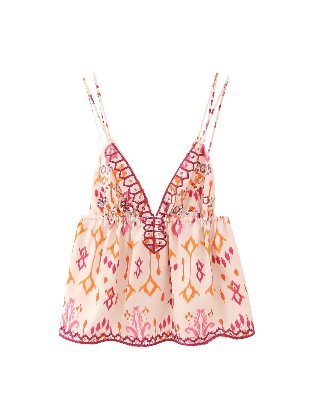 Women's Clothing New Sequin Embroidery Top Retro Casual Vacation Sexy Backless Vest Suspenders_ecoleips.com