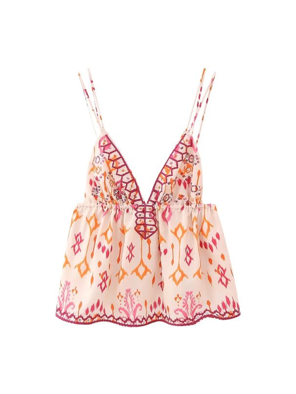 Women's Clothing New Sequin Embroidery Top Retro Casual Vacation Sexy Backless Vest Suspenders_ecoleips.com