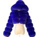 Women’s Faux Fur Jacket – Short-Length Hooded Coat With Color Block Design (White/Red/Pink/Yellow/Blue/Black, Streetwear & Ethical Fashion)_ecoleips.com