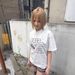 Korean Style Women's Colorful Polka Dot T-Shirt Short Sleeve Loose Fit Letter Print Top Casual Loose Women's Shirt_ecoleips.com