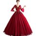 Women's Evening Gown Long Performance Dress Puffy Skirt for Vocal Music Exam Bel Canto Solo Stage Annual Meeting_ecoleips.com