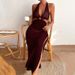 Women’s Clothing Summer New Beach Skirt Women's Solid Color Sexy Knitted Hollow Beach Bikini Swimsuit Cover Up Dress_ecoleips.com