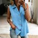 Women's Clothing Women's Solid Color Sleeveless Vest Top Loose Fit Fashion Summer Outerwear For Formal & Casual For Women_ecoleips.com