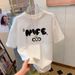 Women's Loose Short Sleeve T-Shirt Cartoon Print Mid-Length Versatile Top for Spring/Summer Trendy Fashion Instagram Worthy_ecoleips.com