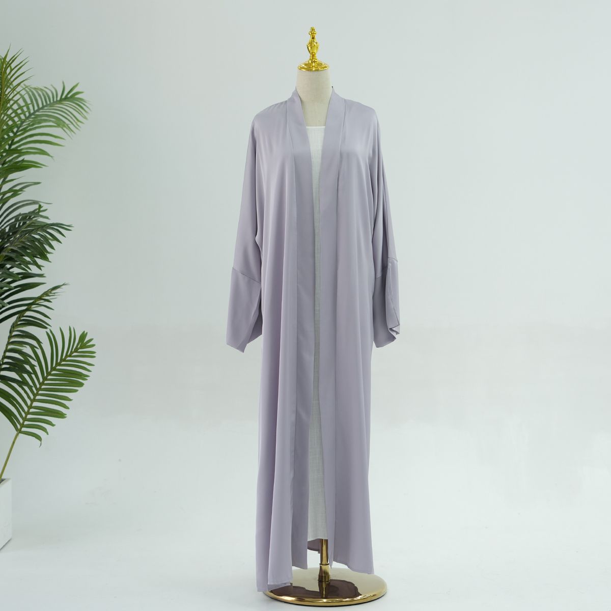 Modest Abaya Dress Plus Size Elegant Tie Waist Cardigan Dress - Fashion England Style Women's Clothing For Spring/Autumn Summer_ecoleips.com