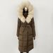 Women's Clothing Elegant Long Down Coat With Fox Fur Trim For Women - Winter Warmth, Slim Fit, Detachable Hood_ecoleips.com