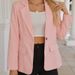 V 64003 Solid Long-sleeve Suit, Solid Color Long-sleeve Blazer, New European And American Style_ecoleips.com