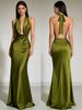 Summer Halter Neck Backless Evening Dress European And American Style Sexy Bridesmaid Party Wear High End Fashion 2026_ecoleips.com