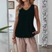 Women's Clothing Spring And Summer Lace Hollow Sleeveless Cotton And Linen Casual Solid Color Women's Vest_ecoleips.com