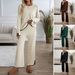 Diyun Women's Clothing 2025 Foreign Trade Elegant Casual Solid Color Knitted Long Sleeve Sweater_ecoleips.com