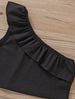 Girls' New Cross-Border European American Summer Baby Ruffle One-Shoulder Thin One-Piece Children's Cotton Vest For_ecoleips.com